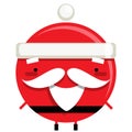 Happy simple smiling Santa Claus reindeer cartoon character