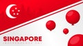 Happy Singapore Independence Day Background Illustration