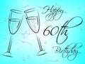 Happy Sixtieth Birthday Shows Congratulation Fun And Greetings Royalty Free Stock Photo