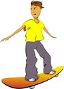 Happy Skateboard Boy Royalty Free Stock Photo