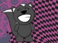 Happy skunk cartoon expression background