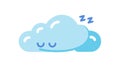 Happy Sleeping Cloud Character, vector design Generative AI Royalty Free Stock Photo