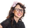 Happy smile woman wearing eyeglasses Royalty Free Stock Photo