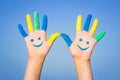 Happy smiley hands Royalty Free Stock Photo