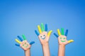 Happy smiley hands Royalty Free Stock Photo