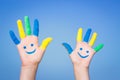 Happy smiley hands Royalty Free Stock Photo