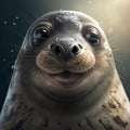 A happy smiling seal illustration Royalty Free Stock Photo