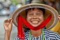 Happy smiling asian woman