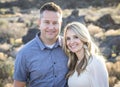 Happy and smiling attractive mature couple portrait outdoors Royalty Free Stock Photo