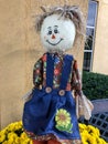 Boy scarecrow fall decoration Royalty Free Stock Photo