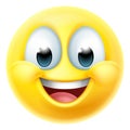 Happy Smiling Cartoon Emoji Emoticon Face Icon Royalty Free Stock Photo