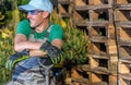 Happy Smiling Caucasian Gardener