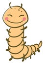 Happy smiling centipede, illustration, vector