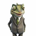 Chameleon Businessman. Generative AI Royalty Free Stock Photo