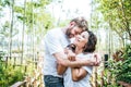 Happy Smiling Couple diversity in love moment Royalty Free Stock Photo