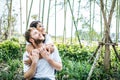 Happy Smiling Couple diversity in love moment Royalty Free Stock Photo