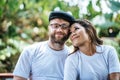 Happy Smiling Couple diversity in love moment Royalty Free Stock Photo