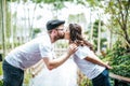 Happy Smiling Couple diversity in love moment Royalty Free Stock Photo