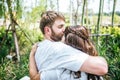 Happy Smiling Couple diversity in love moment Royalty Free Stock Photo