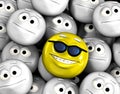 Happy smiling emoticon face Royalty Free Stock Photo
