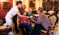 Family visit grandparents at nursing home