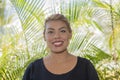 Happy, Smiling, Friendly & Beautiful Mexican Woman Working in a Hotel Resort in Mexico