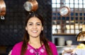 Happy, Smiling, Friendly & Beautiful Mexican Woman Working in a Resort Hotel in Mexico