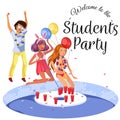 Welcome to the Students Party poster
