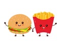 Happy smiling funny cute burger Royalty Free Stock Photo