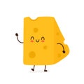 Happy smiling funny cute cheese