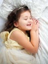 Happy smiling kid sleeping Royalty Free Stock Photo