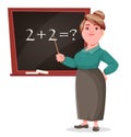 Happy smiling middle aged woman teacher Royalty Free Stock Photo