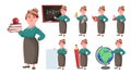 Happy smiling middle aged woman teacher Royalty Free Stock Photo