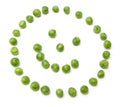 Happy smiling pea face