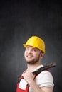 Portrait of a happy, smiling plumber