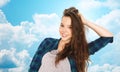 Happy smiling pretty teenage girl Royalty Free Stock Photo