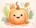 Happy smiling pumpkin