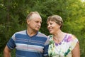 Happy and smiling senior couple Royalty Free Stock Photo