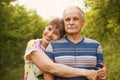 Happy and smiling senior couple Royalty Free Stock Photo