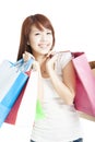 Happy smiling Shopping woman