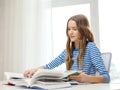 Happy smiling student girl with books Royalty Free Stock Photo