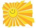 Happy Smiling Sun Summer Background Royalty Free Stock Photo