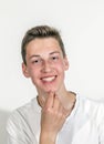 Happy smiling teen boy Royalty Free Stock Photo