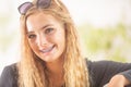 Happy smiling teen girl with dental braces Royalty Free Stock Photo