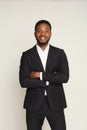 Handsome young black man portrait at studio background. Royalty Free Stock Photo
