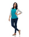 Happy smiling young indian woman in glasses Royalty Free Stock Photo