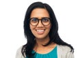 Happy smiling young indian woman in glasses Royalty Free Stock Photo