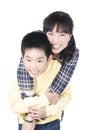 Happy smiling young mother with son Royalty Free Stock Photo