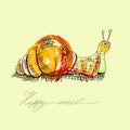 Happy snail Royalty Free Stock Photo