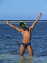 The Happy Snorkeler Royalty Free Stock Photo